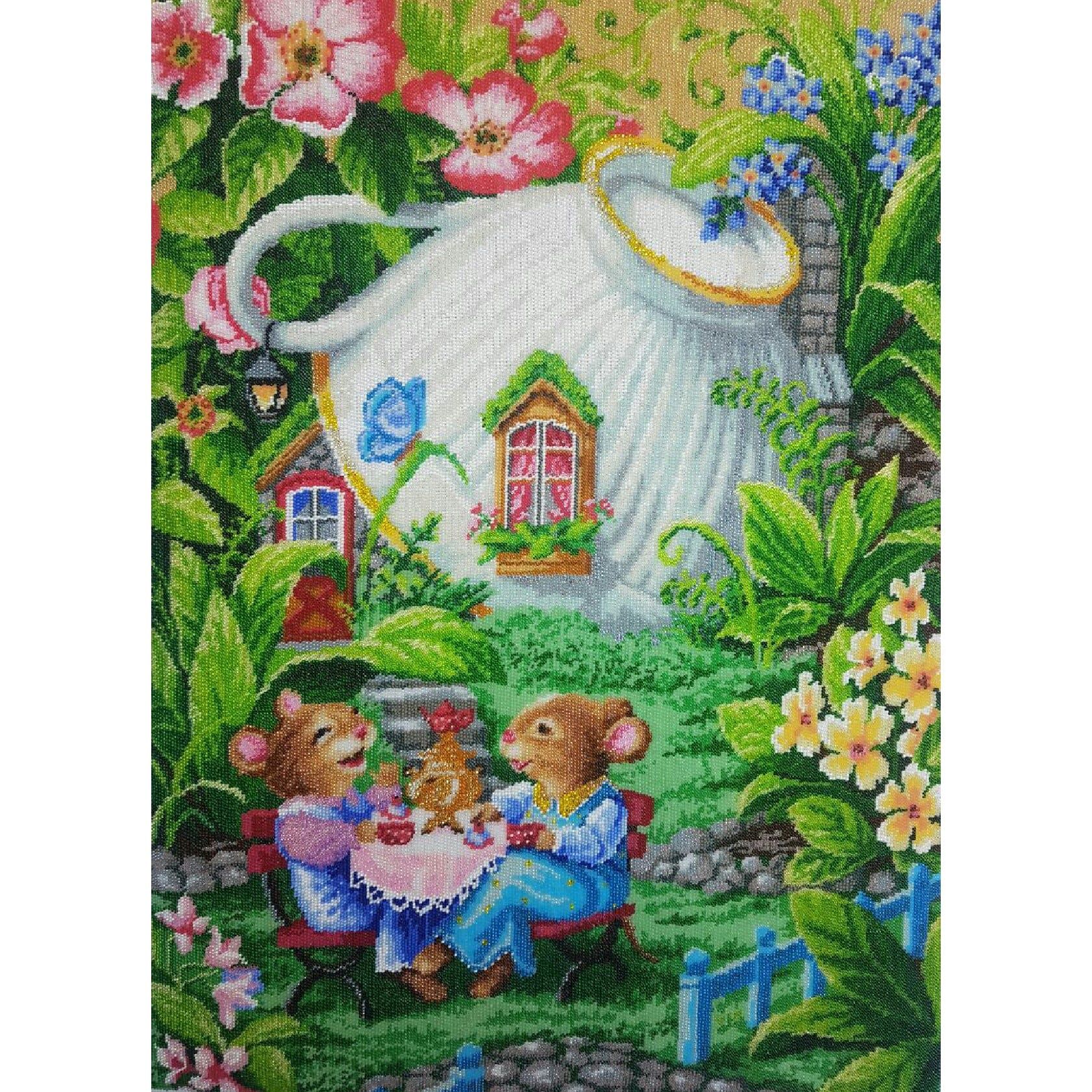 искусство for mouse handmade picture embroidery beadwork kitchen хохотушки бисером вышитая работа art картина бисера готовая мышки