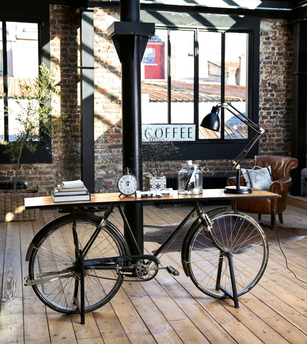 консоль велоконсоль мебель стол велосипед лофт