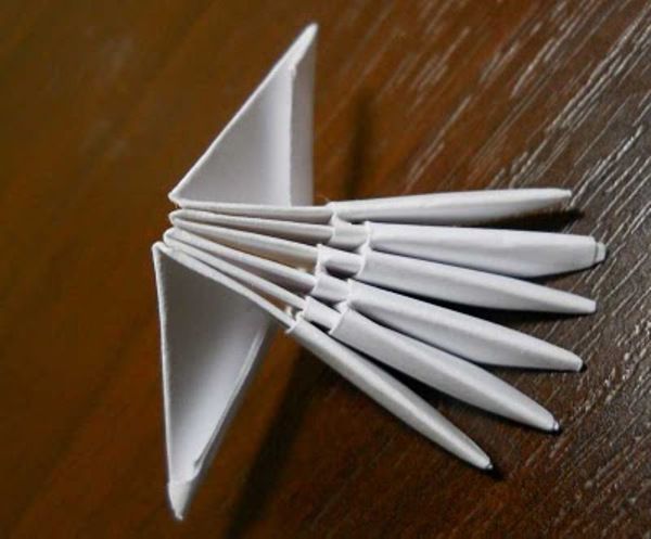 Оригами из бумаги: лебедь 6