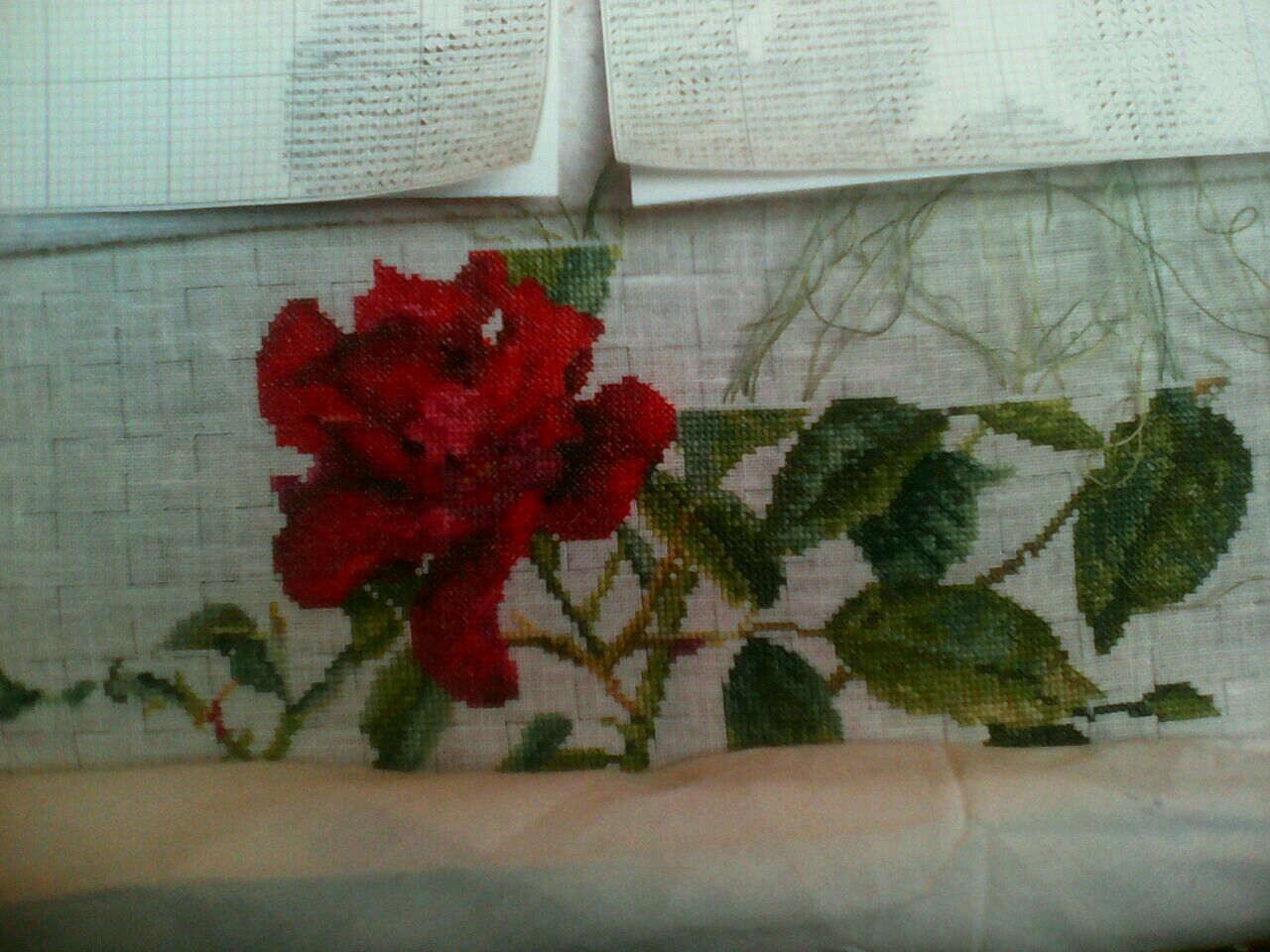 embro розы работы ручной роза handmade вышитые красный embroidery вышивка ручная ярко art