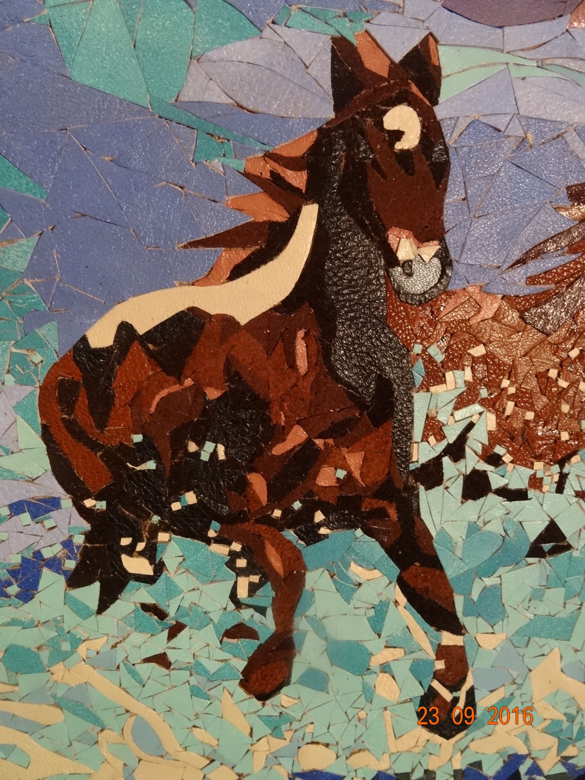 лошади животные мозаикаизкожи картинаизкожи