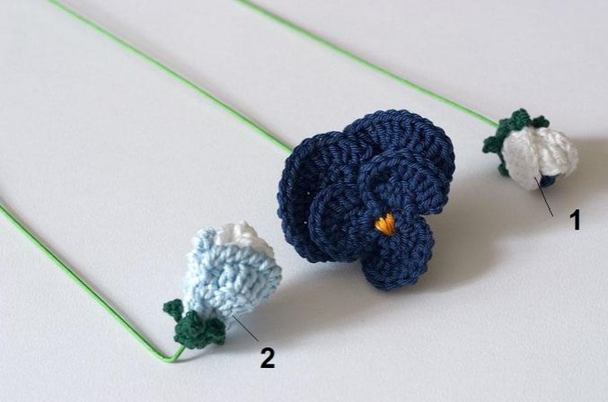Вязание крючком цветы 5