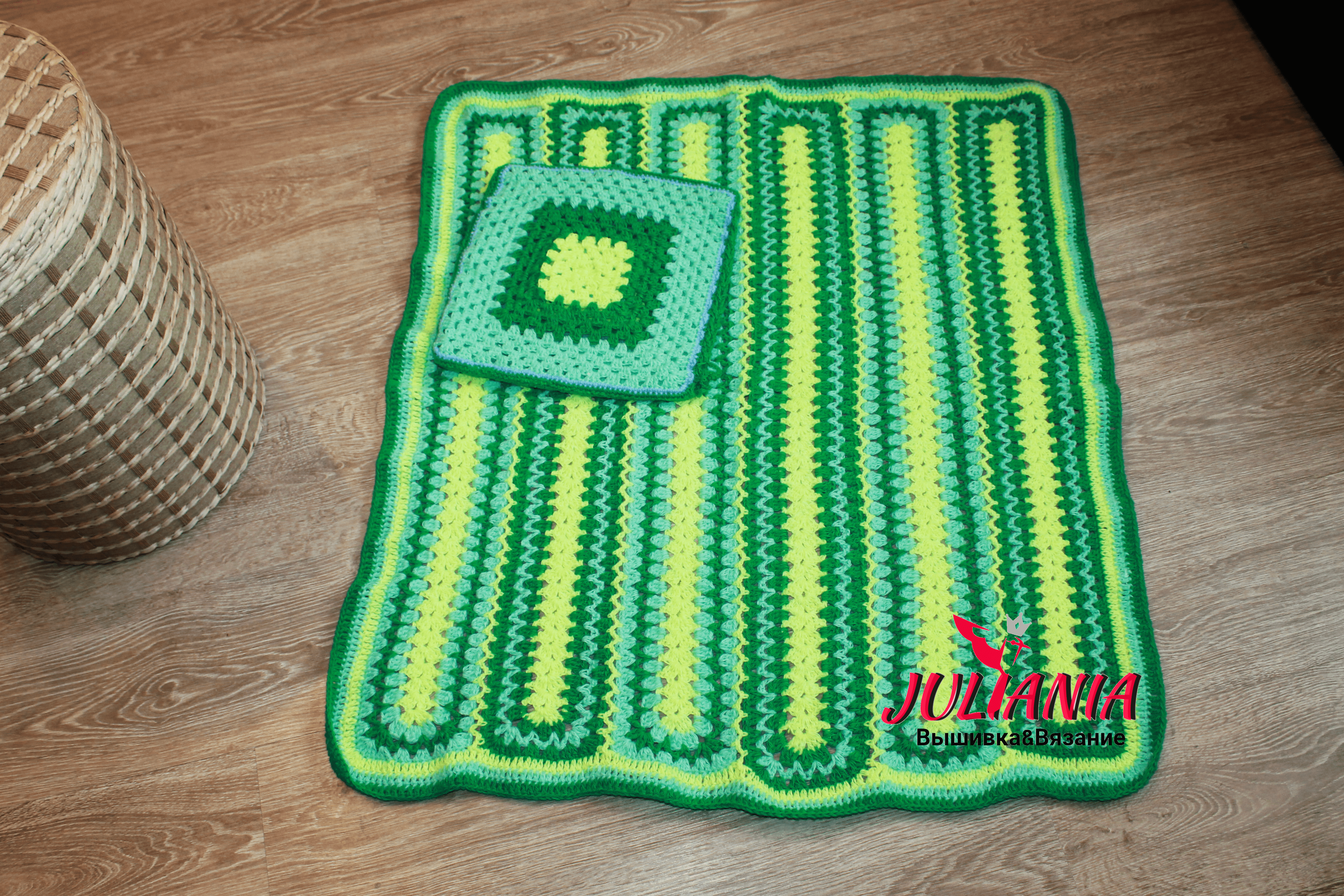 ковер купить новорожденного ручной малыша работы для plaid mat коврик коверспицами вязаныйковер вязаный коляску handmade blanket детскую детский пол ярко зелёный плед
