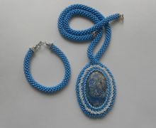 Комплект украшений из бисера Нежность