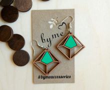 Серьги деревянные "Геометрия"