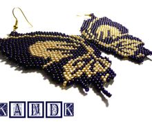 Серьги "Крылья бабочки"