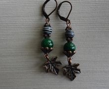 Серьги "Кленовый лист"