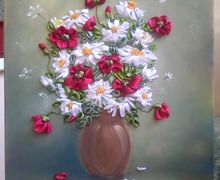 Маки и ромашки в вазе