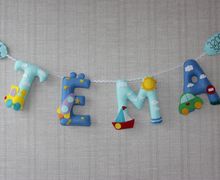 Именная гирлянда из фетра ручной работы