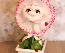 Цветочек в скульптурно-текстильной технике