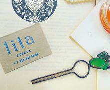 Шпилька для волос с морским стеклом