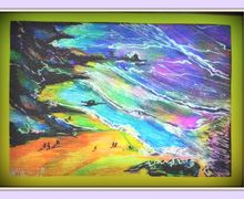 морской пейзаж с горами