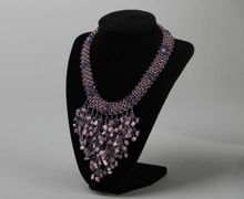 Колье "Сиреневый водопад