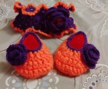 Повязка+пинетки 