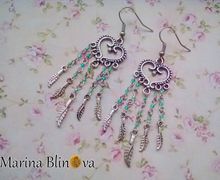 Серьги с бисером