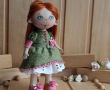 Текстильная интерьерная куколка Аришка.