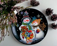 Новогодняя тарелочка с символом наступающего года