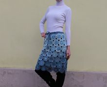 Ажурная мохеровая юбка