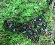 Колье "Урания" с бусинами из натуральных камней