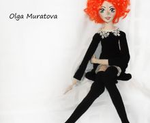 Текстильна будуарная кукла