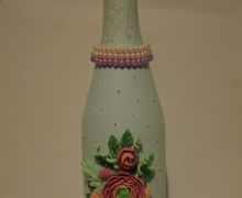 Праздничный декор бутылки шампанского