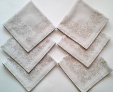 Комплект салфеток из  двустороннего льна с орнаментом