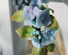 Ободок "Гортензия с черникой"