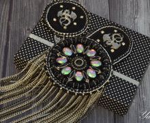 Эполет из бисера и цепей "Сияющий Кристалл"