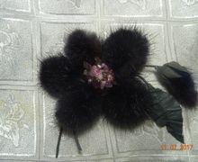 Брошь из меха норки