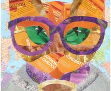 авторская открытка по коллажу