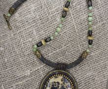 Кулон "Шепот осенней тайги" с доломитом