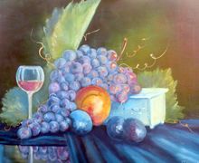 натюрморт с виноградом