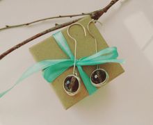 Серьги с дымчатым кварцем