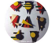 Деревянные брошки "абстракция"