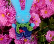 Зайка из фетра