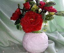 Цветы из бисера