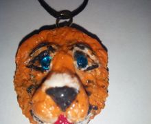 Тотем - кулон лев из глины ( заряженный)