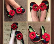 Тапочки балетки вязанные крючком