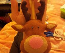 Олень из фетра