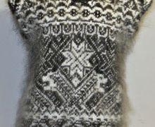 Пуховый вязанный жилет "Солнечный Дракон" 100% козий пух