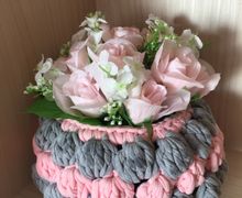 Вязаные корзинки для декора