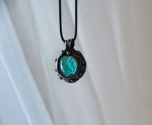 Авторский кулон цвета морской волны