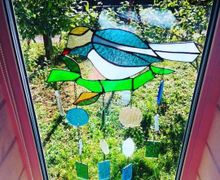 Витражная подвеска Птица (музыка ветра)