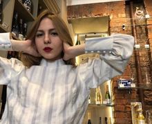 Блузка из хлопка в голубую полоску