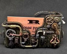 Подставка под визитки в стиле стимпанк