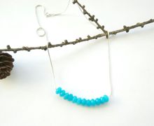 Колье с голубым агатом