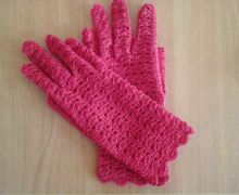 Вязаные ажурные перчаточки