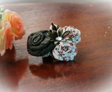 Текстильная брошь "Анисовое варенье"