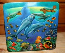 Доска разделочная Дельфины