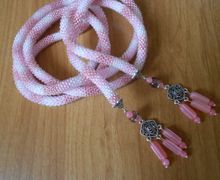 Лариат из бисера Рассветная дымка